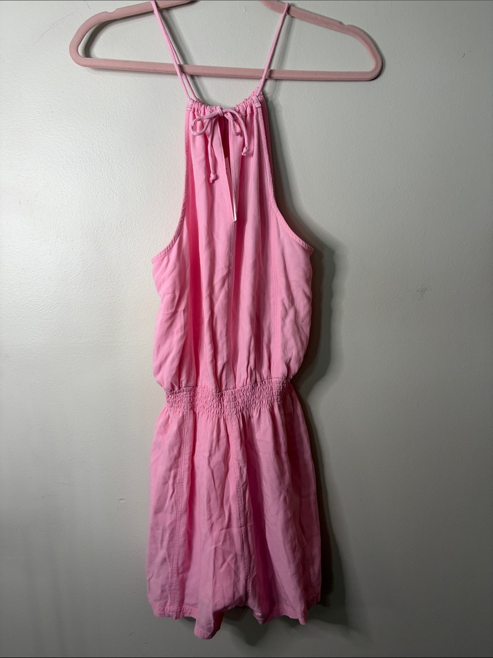 Splendid Pink Halter Shorts Romper - Picture 5 of 6